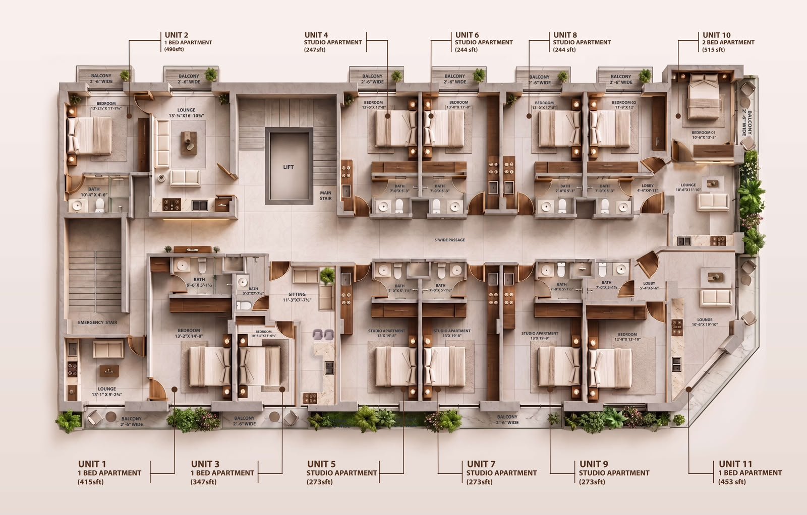 KONA 26CC complete residential master plan with labeled units