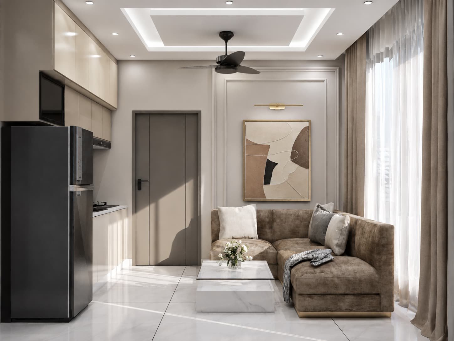 Unit 11 one-bedroom apartment interior gallery view 3 at KONA 26CC, Jubilee Town, Lahore