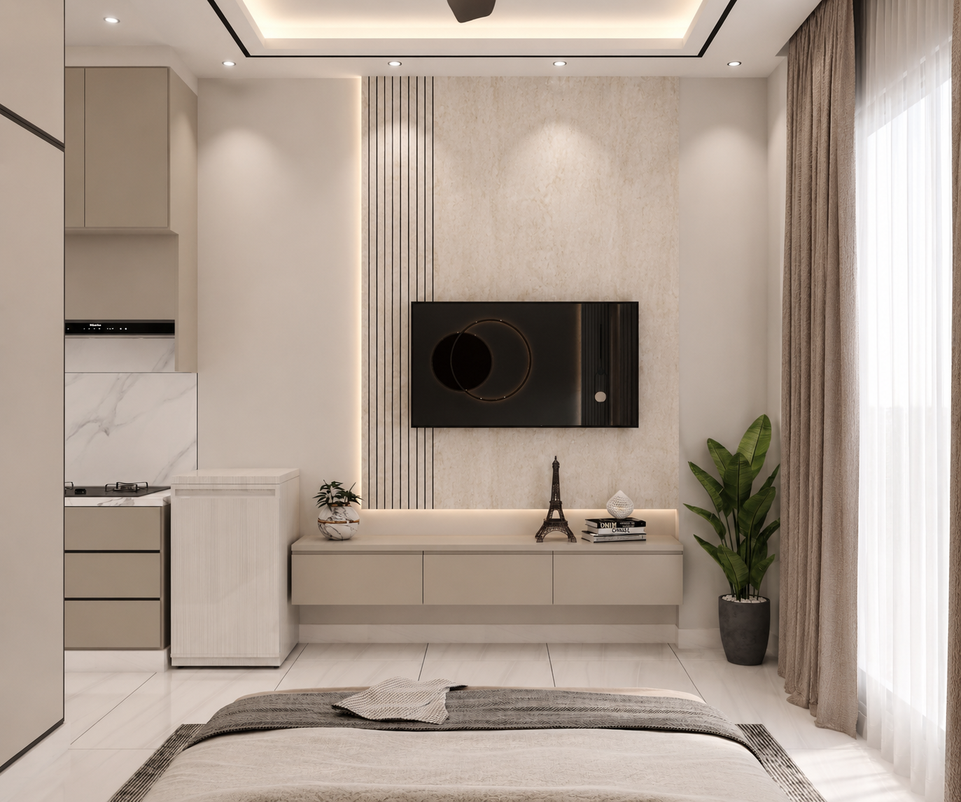 Unit 03 one-bedroom apartment interior gallery view 3 at KONA 26CC, Jubilee Town, Lahore