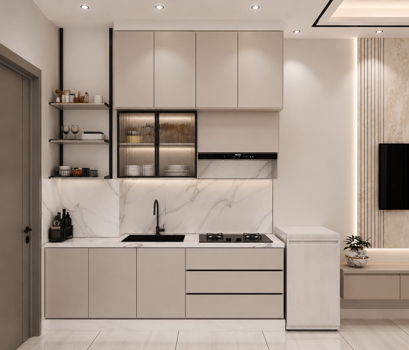 Unit 03 one-bedroom apartment interior gallery view 1 at KONA 26CC, Jubilee Town, Lahore